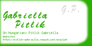 gabriella pitlik business card